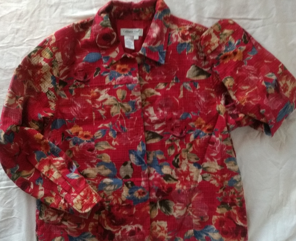 Chico's red jacket